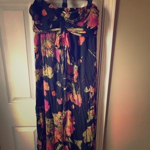 Strapless or halter long maxi dress